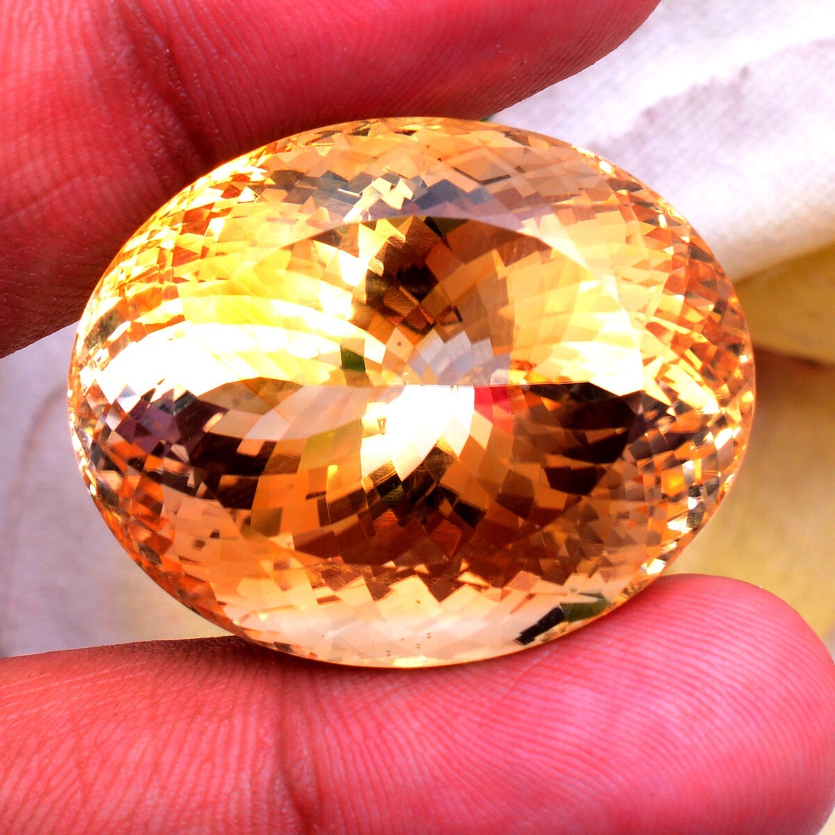 100.00 Cts VVS Natural Citrine AAA Untreated Huge Fiery Certified Loose Gemstone