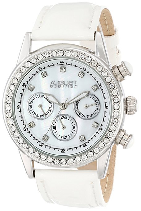 August Steiner Women’s AS8018SSW Multifunction Dazzling Strap Watch F2230