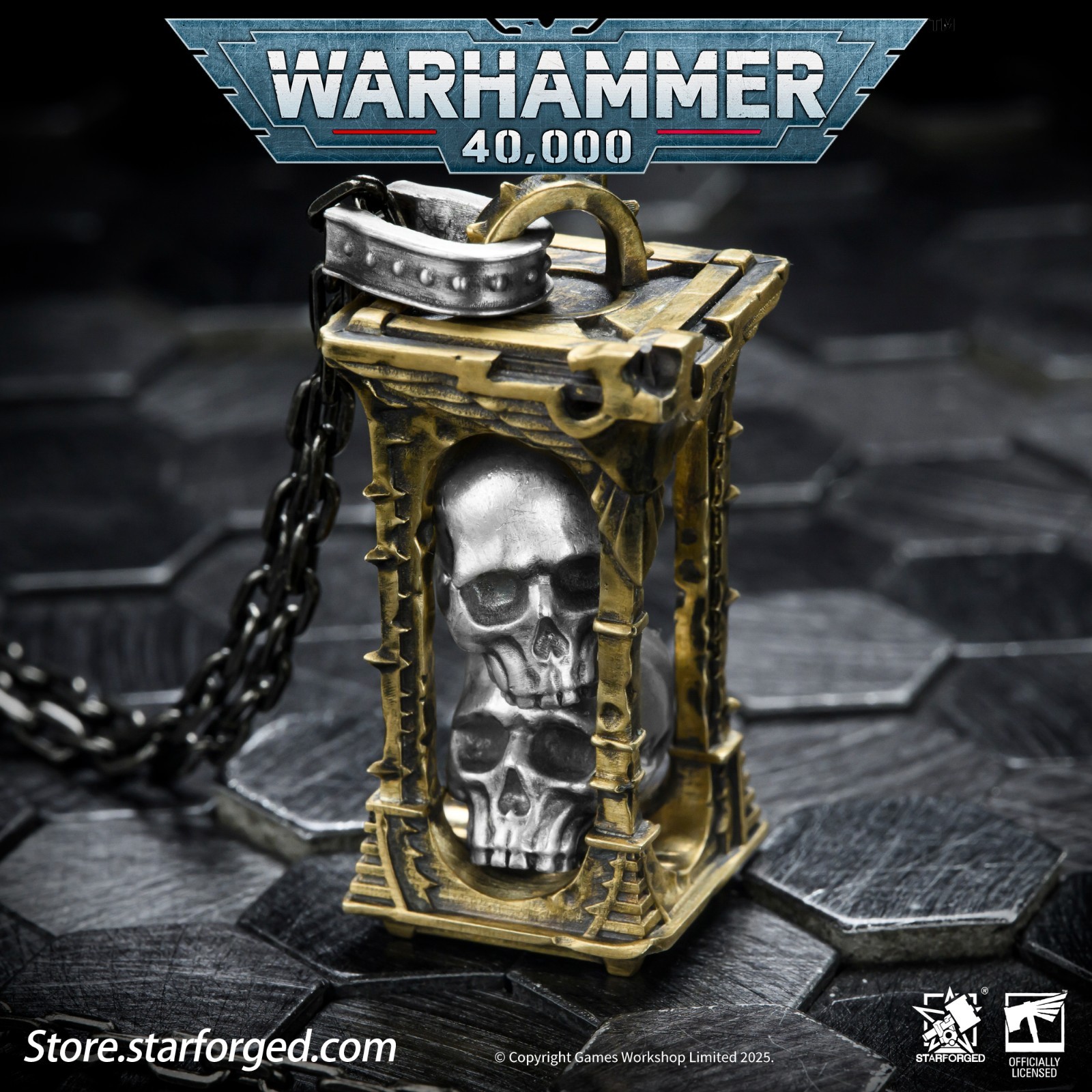 Warhammer 40K Imperium of Man Reliquary of The Pious Necklace Jewelry Accessory