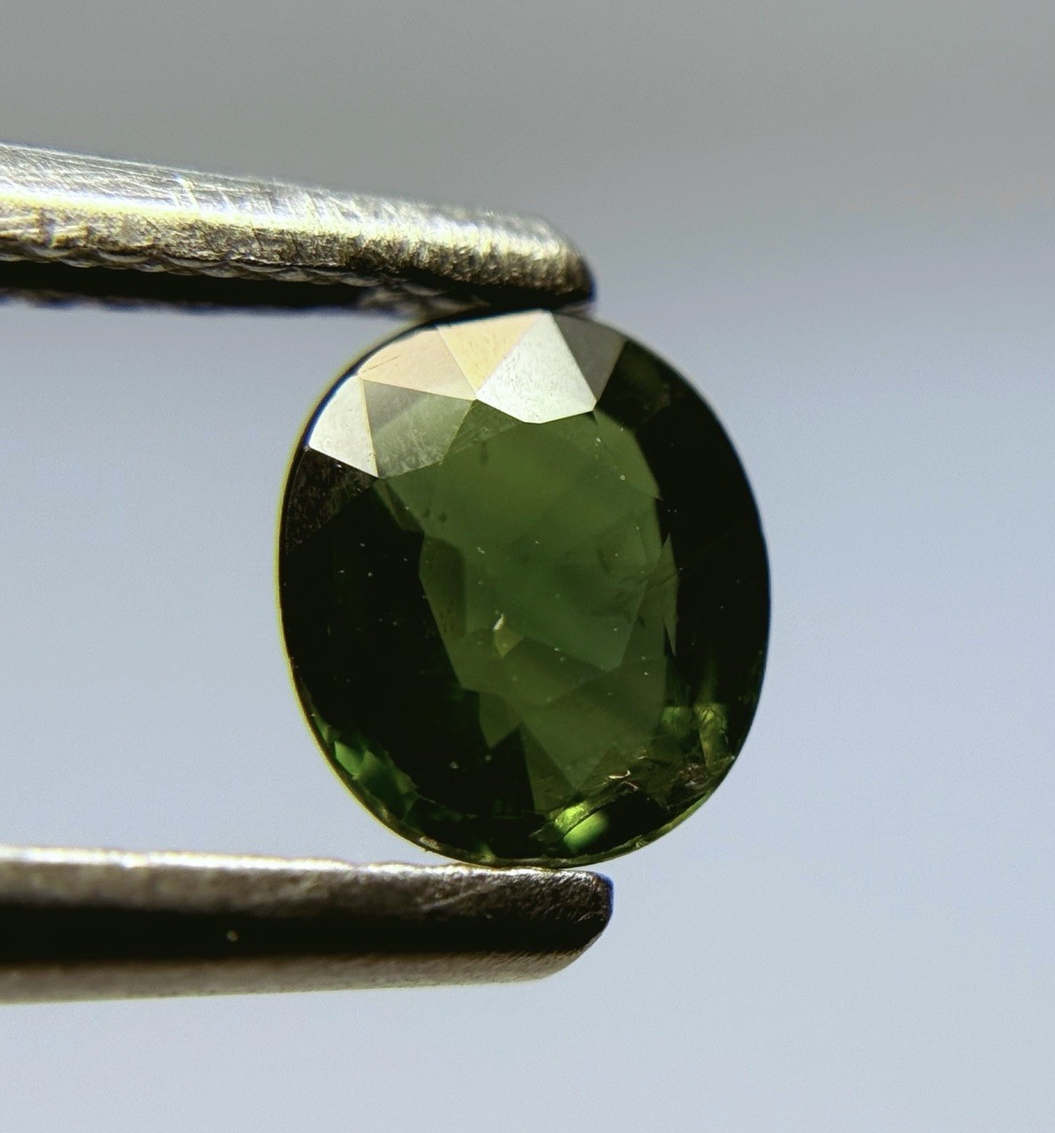 IGI Certified Natural Green Sapphire – 1.14 CT – Oval Cut