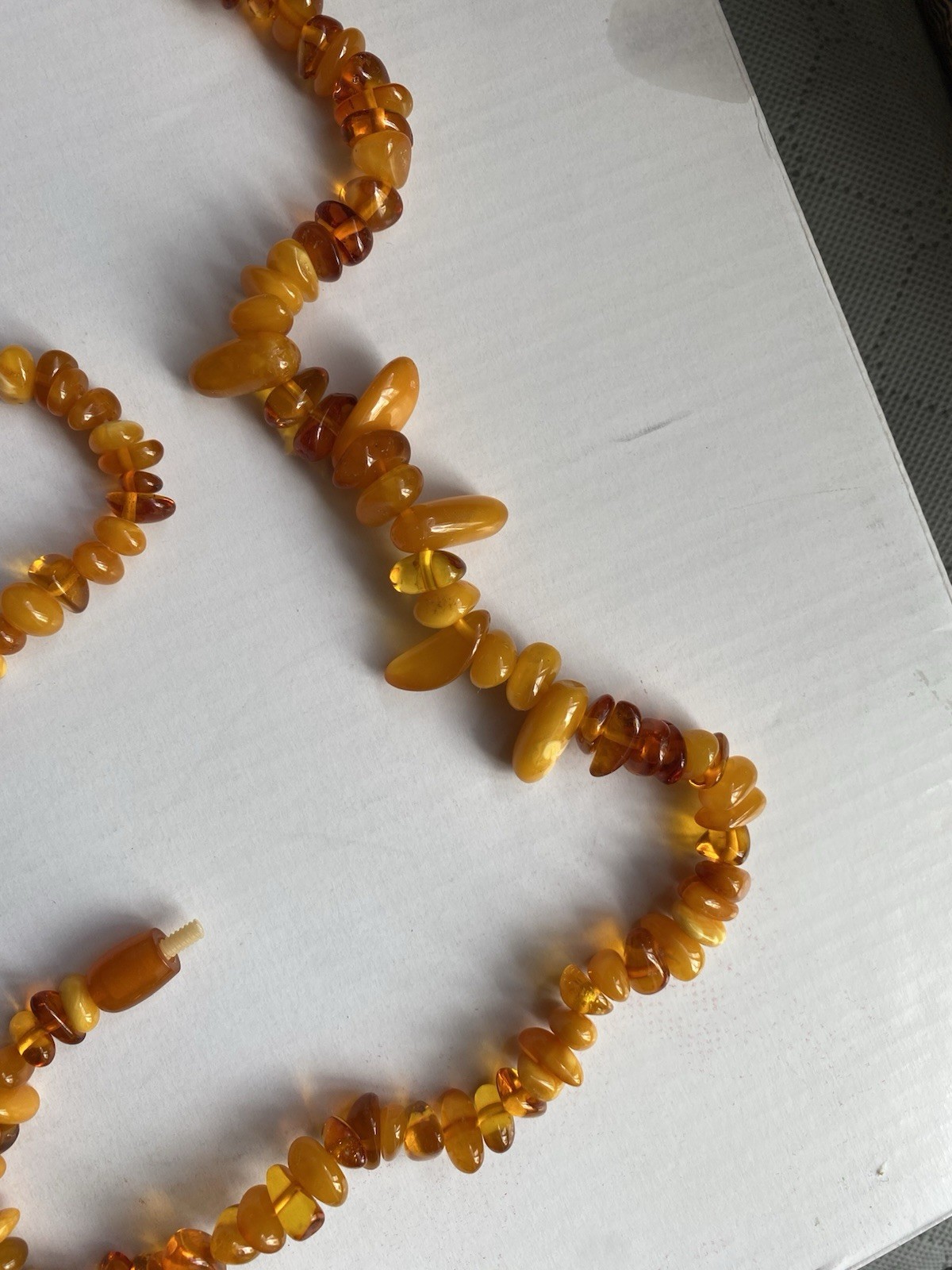 Set of 2 Amber Necklaces 21 and 16. New. No Tags. Great Gift for Any Occasion .