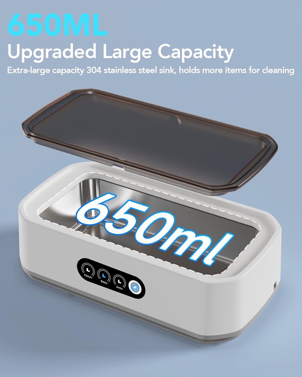 Smart Ultrasonic Jewelry Cleaner – Powerful Portable Ultrasonic Cleaner for Glas