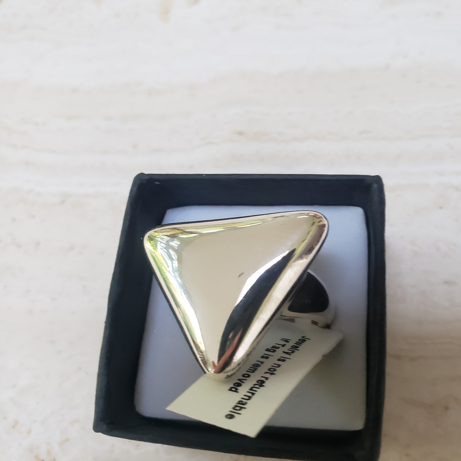 Sterling Silver, 5g Triangular Signet Ring, size R/S, 9 – New with Tag.