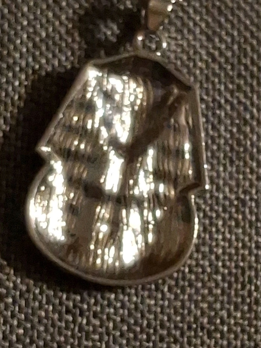 Silvertone Egyptian Revival Pharaoh Head Pendant Necklace King Tut Punk Hip Hop