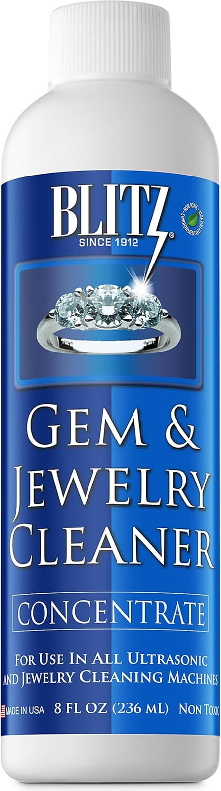 Blitz Gem & Jewelry Cleaner Concentrate Refill for Ultrasonic Machines 8 Oz | Li