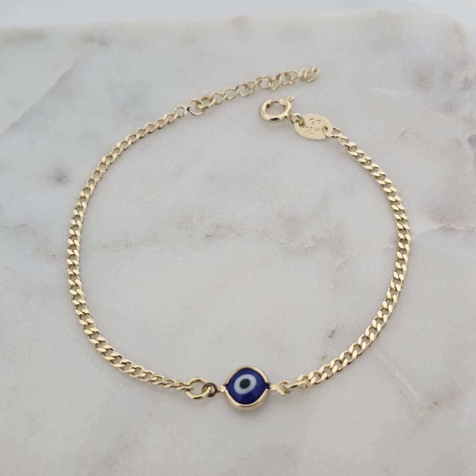 18k Gold Filled blue Evil Eye bracelet Protection bracelet Waterproof bracelet
