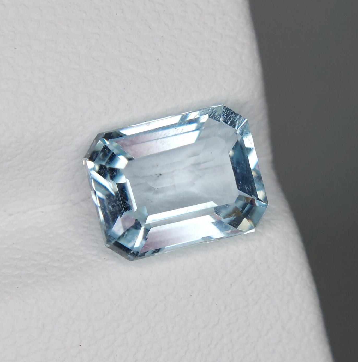 2.50 Cts EXCELLENT EMERALD CUT NATURAL AQUAMARINE LOOSE GEMSTONE