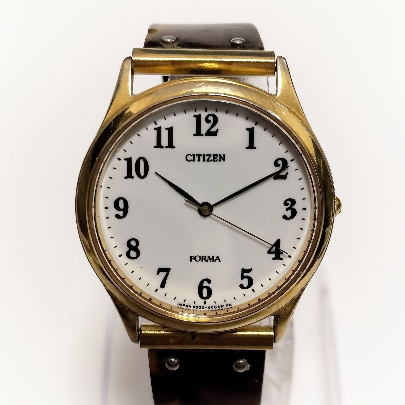CITIZEN FORMA Round Case Gold Quartz Watch 33mm