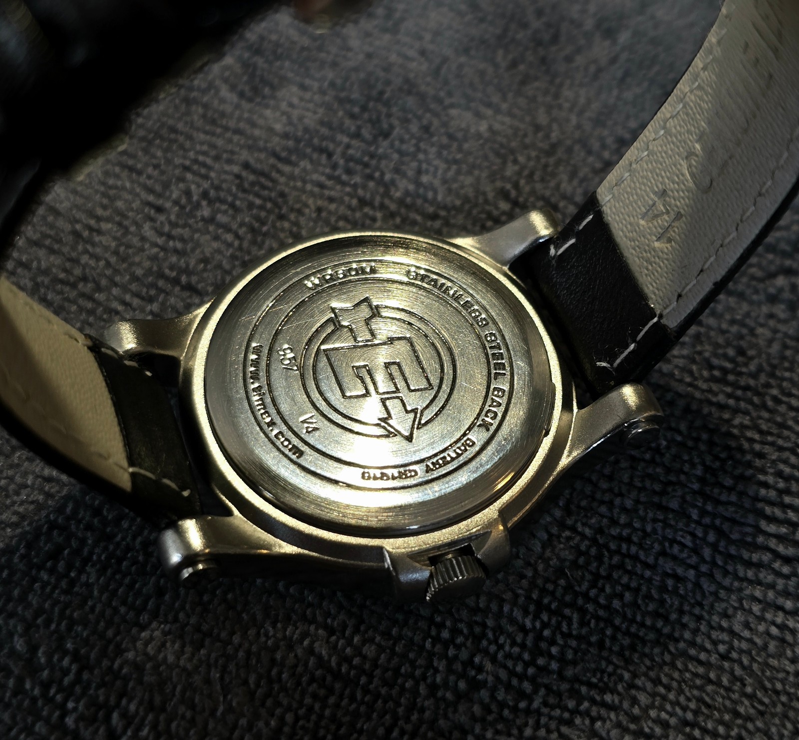 Vintage Timex Women’s Watch, Expedition, Gray Dial, Indiglo, Black Leather, 30mm