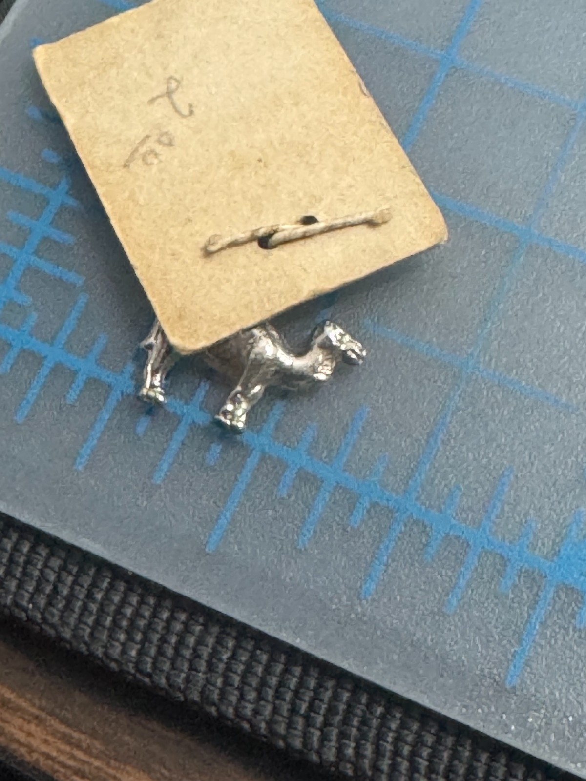 A-039 Vintage Sterling Silver Etched Desert Camel Animal Bracelet Charm Pendant