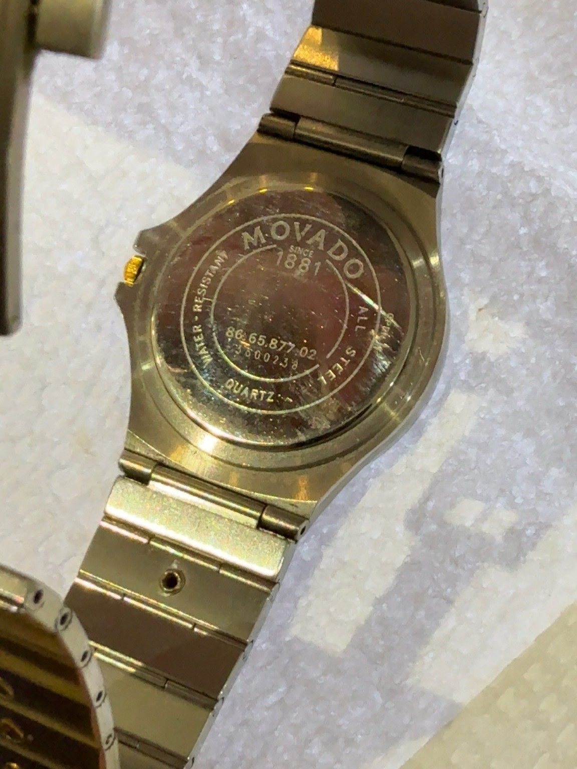 movado watch for men used 1881 Quartz Movement