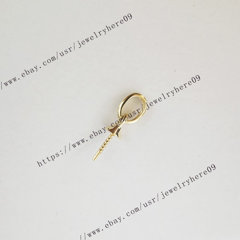 Pearl 9mm-10mm Semi Mount Solid 14k Yellow Gold Pendant Valentine’s Day Jewelry