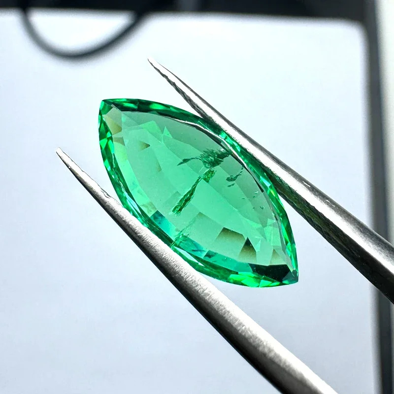 AGL Marquise Cut Lab Grown Colombia Emerald 0.42-4.2CT Gemstones for DIY Jewelry