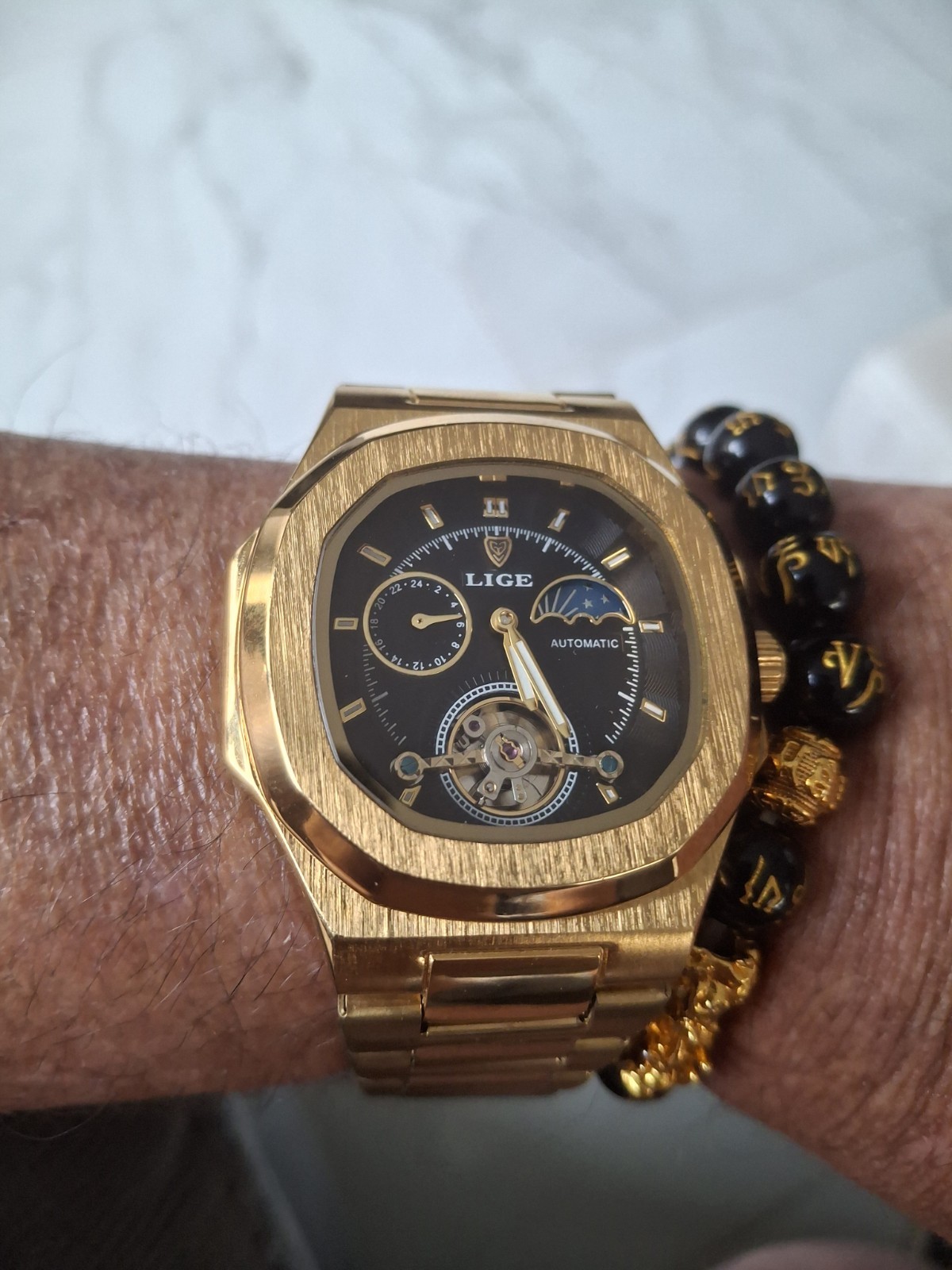 40MM LIGE Automatic Men Luxury Watch 30M Waterproof Luminous Stainless Steel NEW