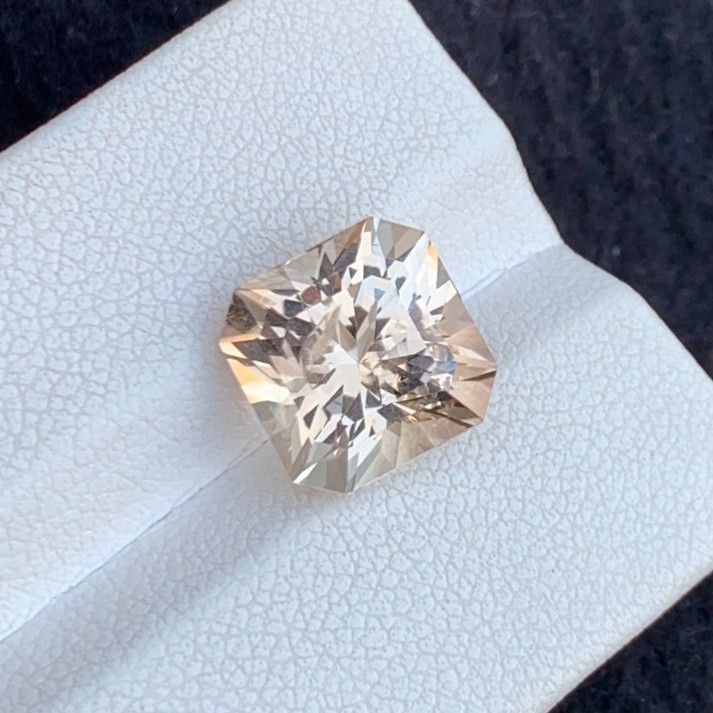 6.80 Carat Natural Golden Topaz Asscher Cut From Pakistan