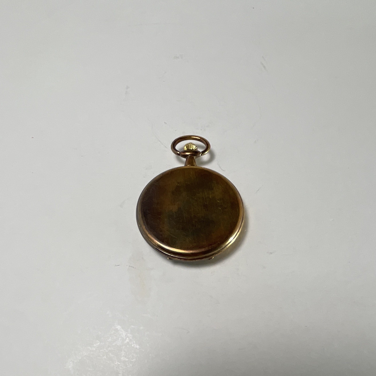 Disney Mickey Mouse Full Hunter Quartz Analog Pocket Watch Gold Tone Metal