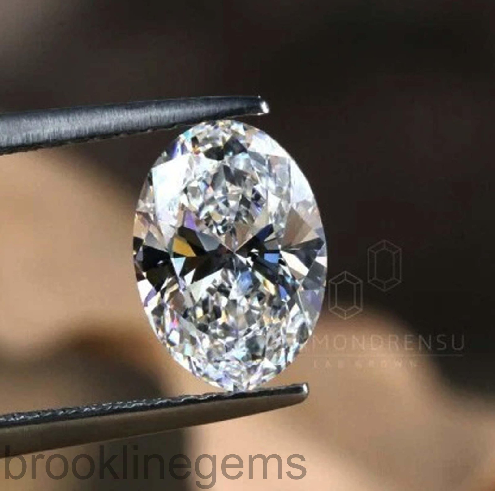 2.8 Ct Lab-Created Diamond | Oval Cut | D Color VVS1 | CVD | IGL Certified 5ARP