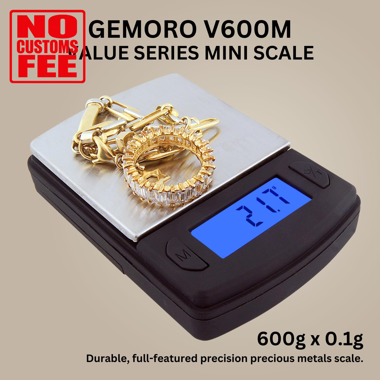 Platinum V600M | Durable Precise Jewelers Countertop Portable Mini Scale | Digit