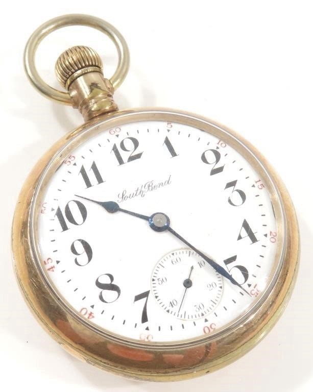 1910 South Bend Pocket Watch, Size 14”