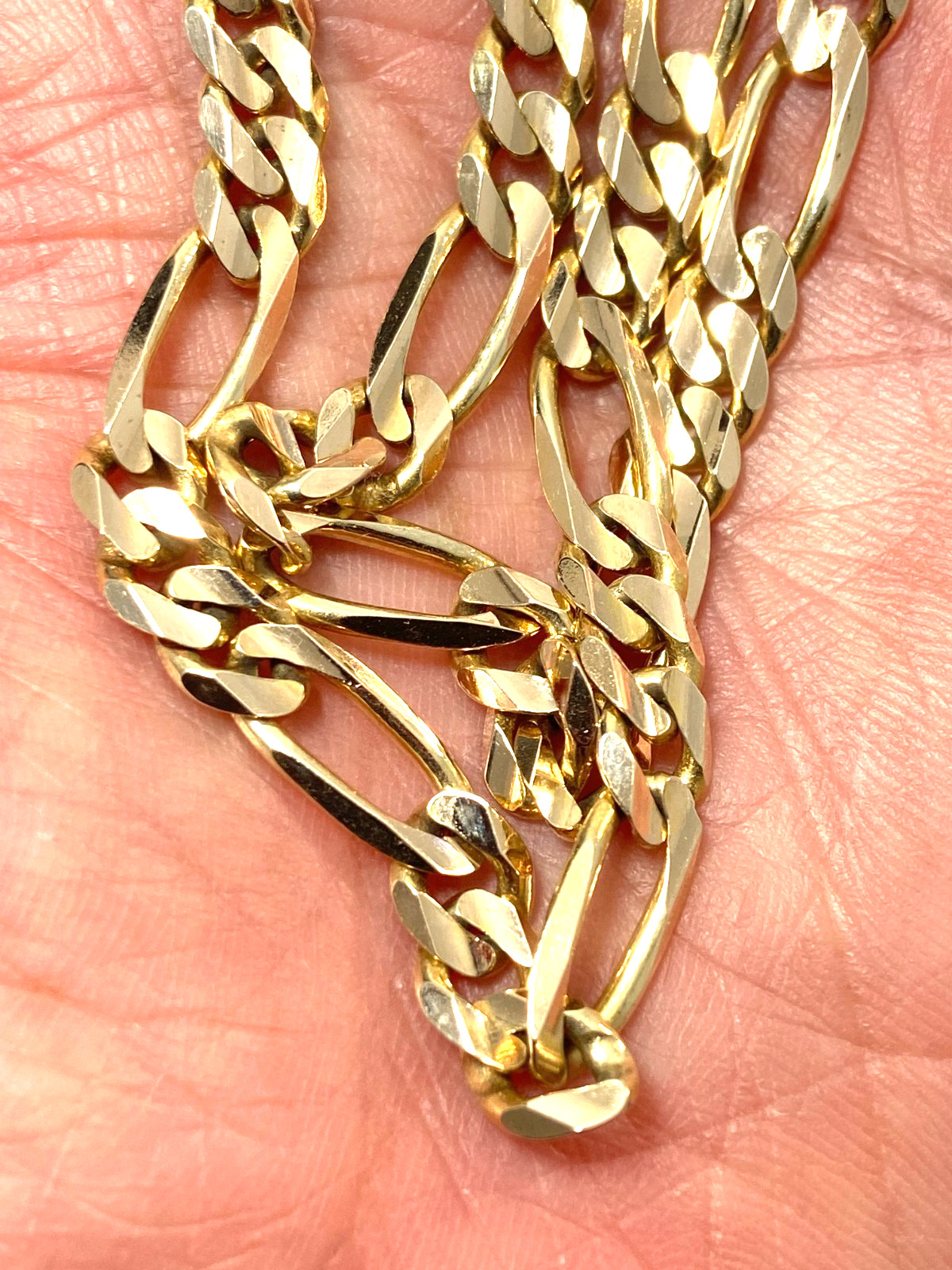 Gold Figaro Chain Solid 10K | 20 inch | 5.60mm | 22.20 Grams