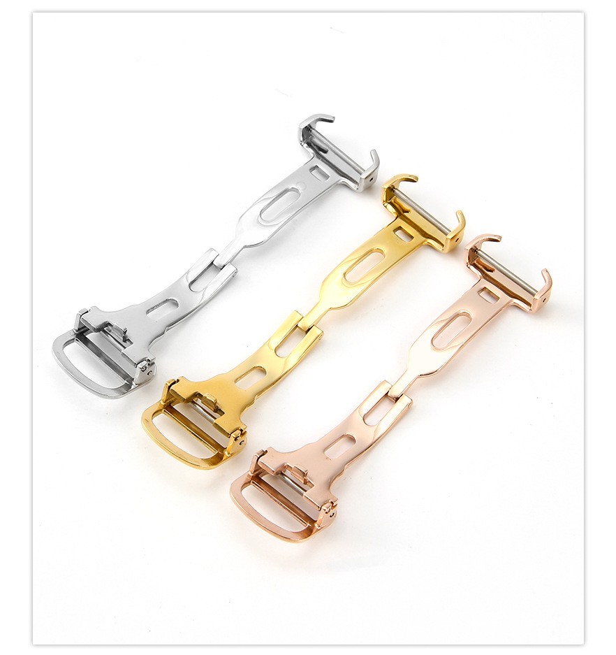 Quality Stainless Steel Watch Buckle Folding Butterfly Clasp 12 14 16 18 20mm