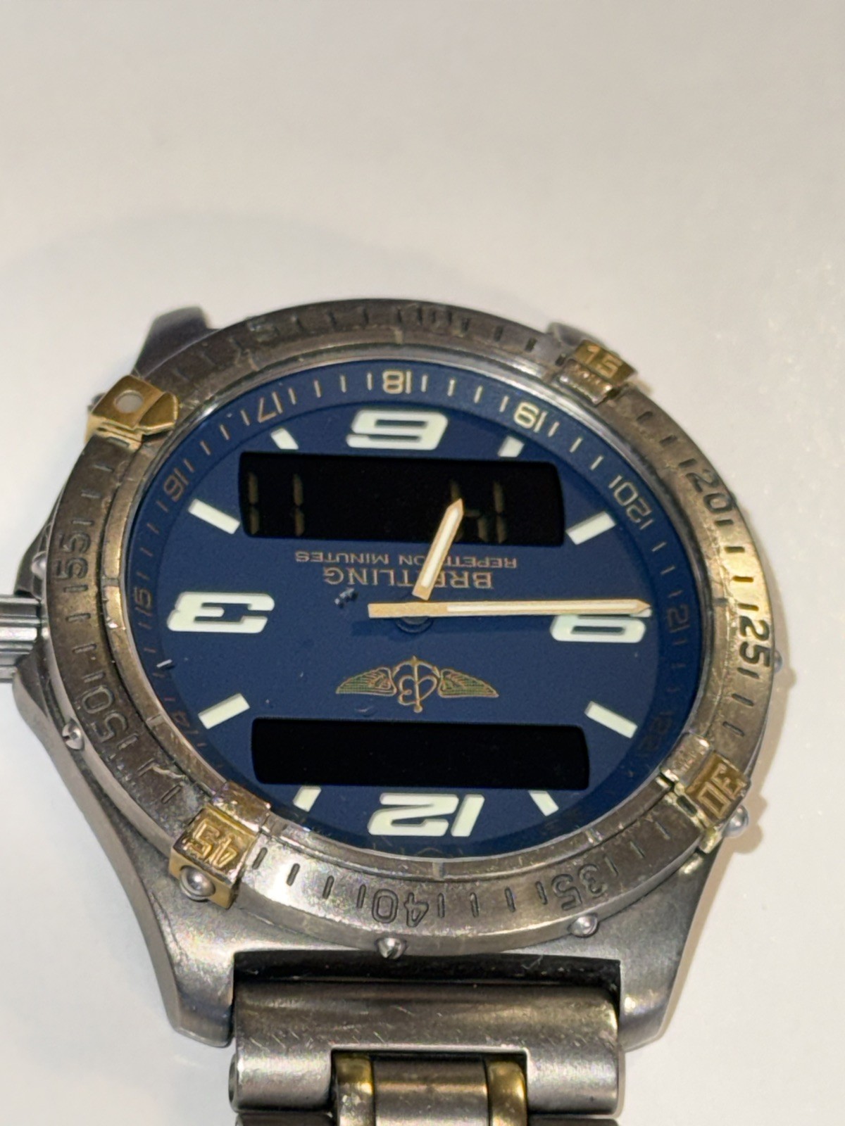 Breitling Aerospace Repetition Minutes Titanium B65062 Blue Dial Quartz Watch