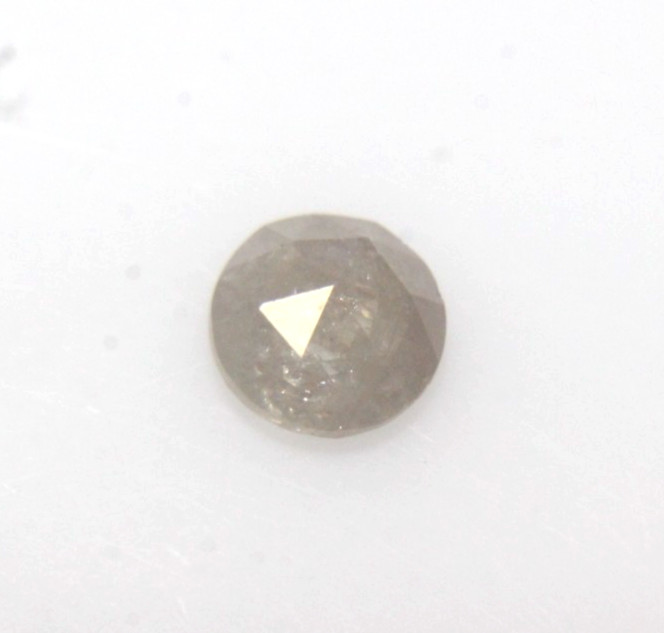0.61Ct Rose Cut Diamond Natural Real Semi Transparent Green Round 5.32x.2.60 MM0