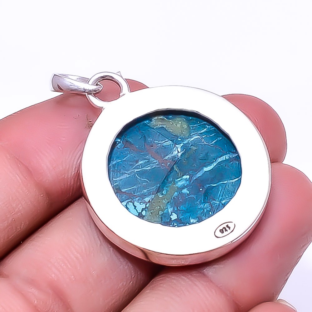 Magnesite Turquoise 925 Sterling Silver Pendant 1.56″ P7, Christmas Gift