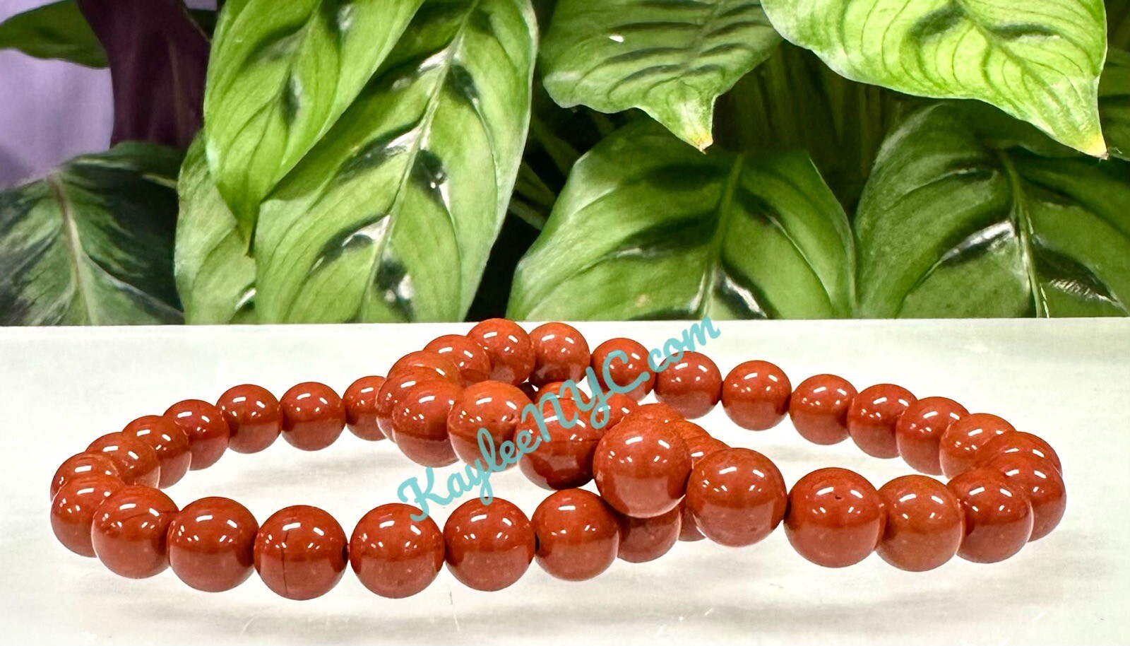 Wholesale Lot 6 Pcs Natural Red Jasper 8mm 7.5” Crystal Stretch Bracelet