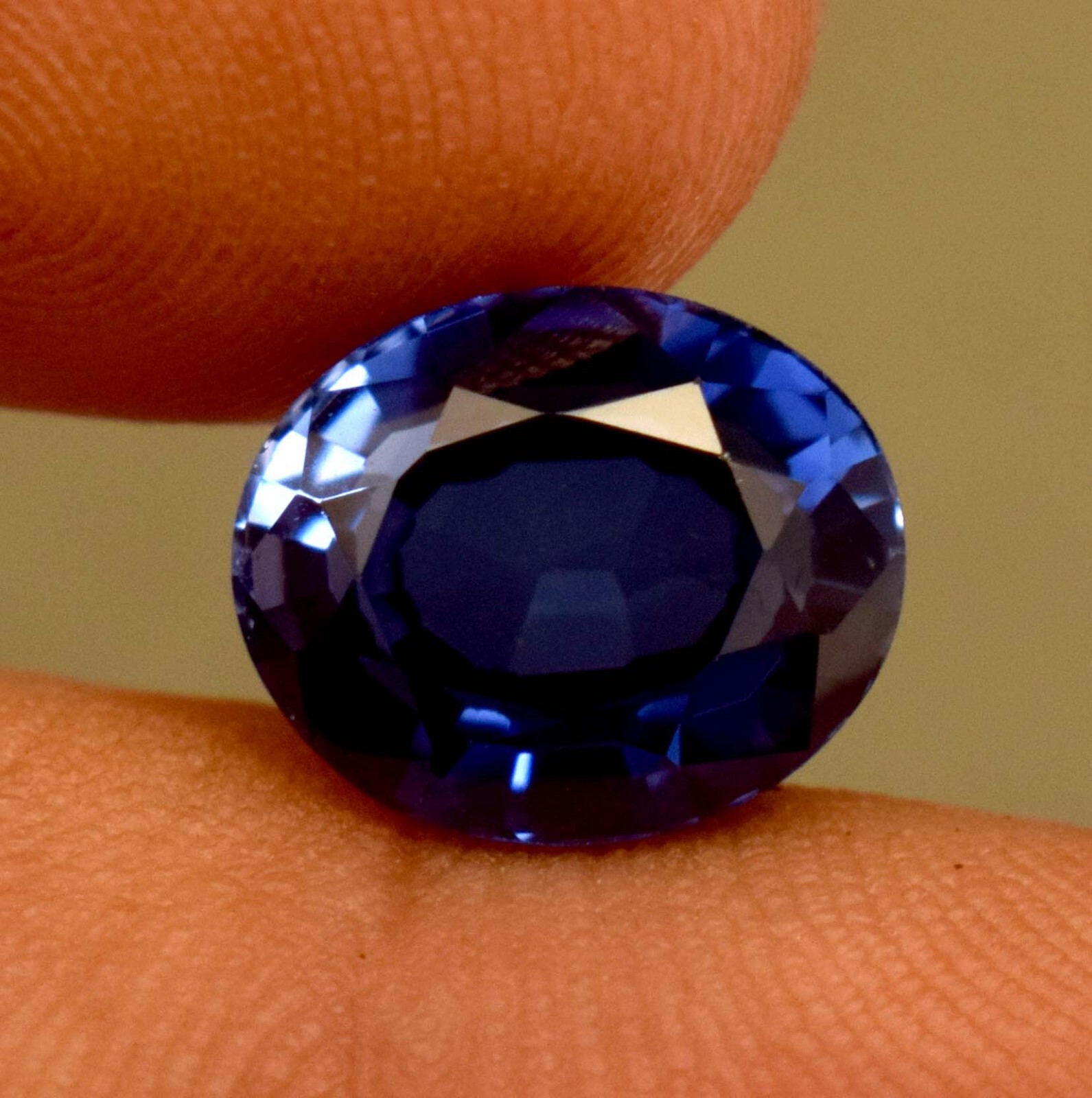 Lab Grown Blue Color Sapphire 4.70 Ct Certified Loose Gemstone For Ring Use