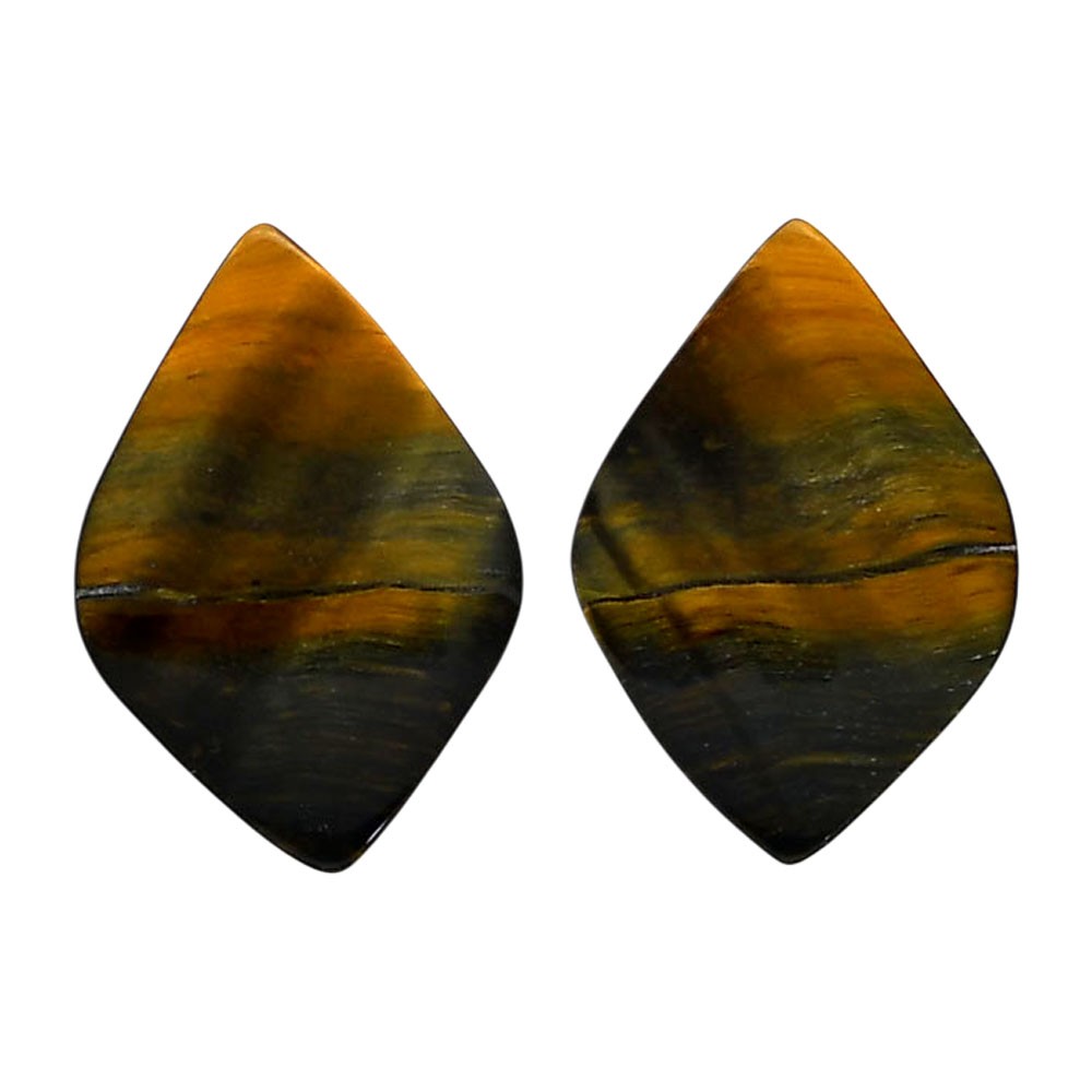 Natural Blue Tiger Eye Pair 18.5×26.8×4 mm Fancy Polished Gemstone LS17-04210