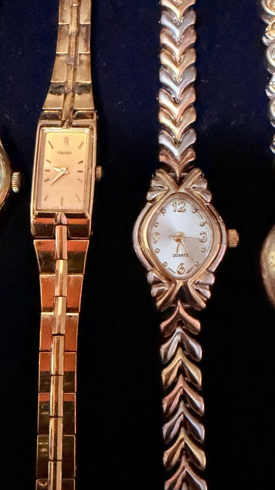 Collection of 8 Vintage Women’s Gold-Tone Quartz Fashion Wristwatches