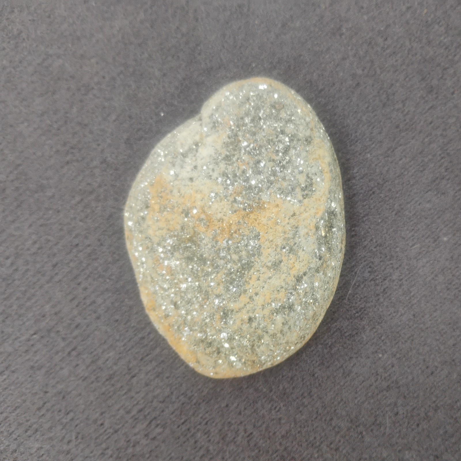Natural Golden Pyrite Druzy Cabochon Crystal Rock 62x47x11 mm Oval Gemstone