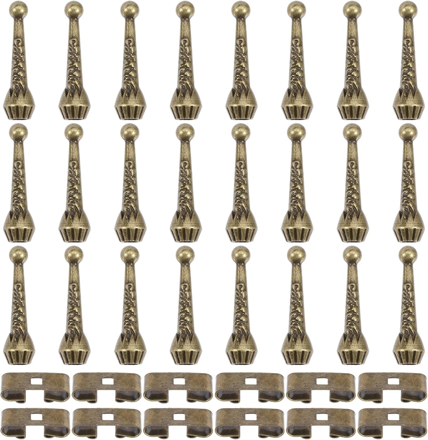 36pcs Bolo Tie Findings Kit with 24Pcs Bolo Tie Tips Replacement End Caps and 12