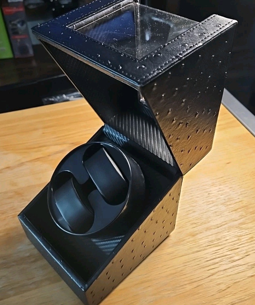 Silent Dual Watch Winder with Adjustable Soft Pillows for Automatic Timepieces