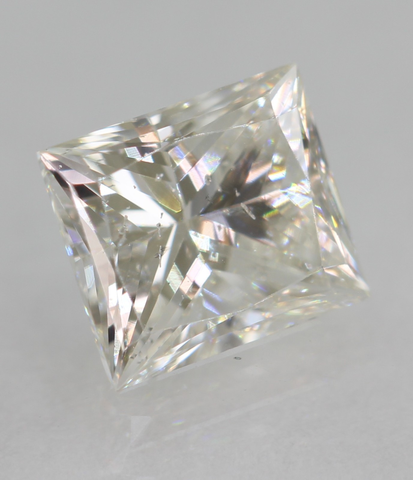 Certified 0.57 Carat F VS2 Princess Natural EARTH MINED Loose Diamond 4.94×4.32m