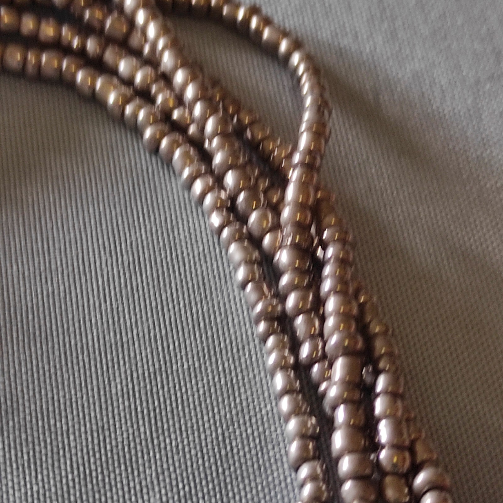 Multistrand Silver Glass Seed Beads Dyed Howlite Southwest Style Necklace