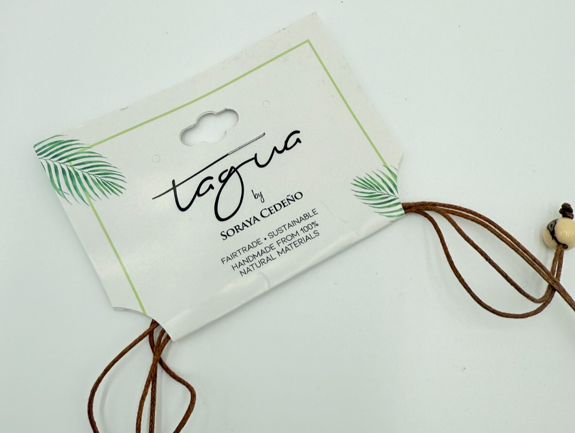 Tagua by SORAYA CEDENO Agave Necklace Multi Color Artisan New