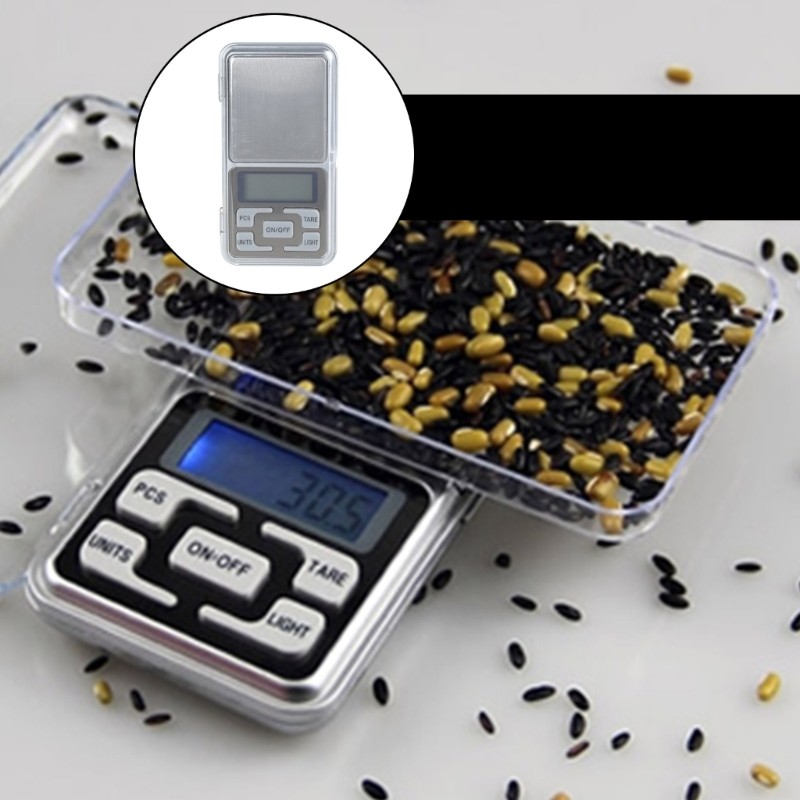 Mini Scale Jewelry Scale Gram Scale with LCD Back-Lit Display Tare Function