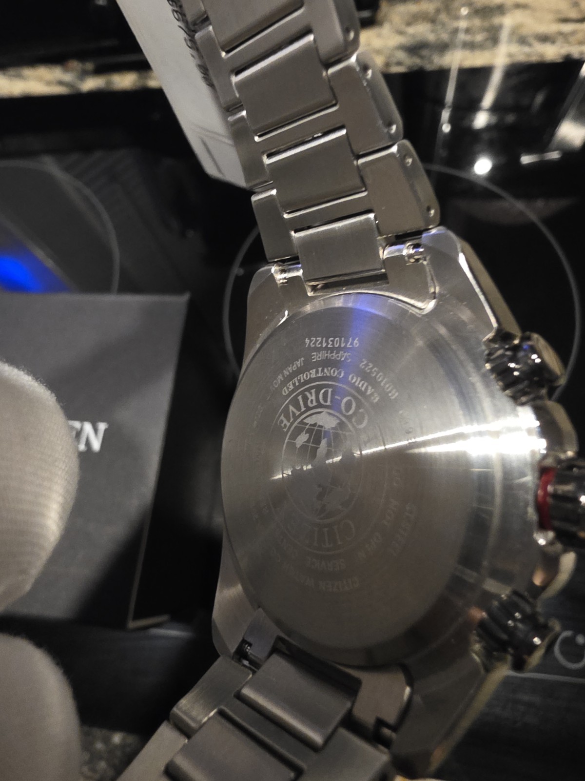Citizen Eco-Drive Radio Controlled Chronograph Tachymeter 200m 43mm Black
