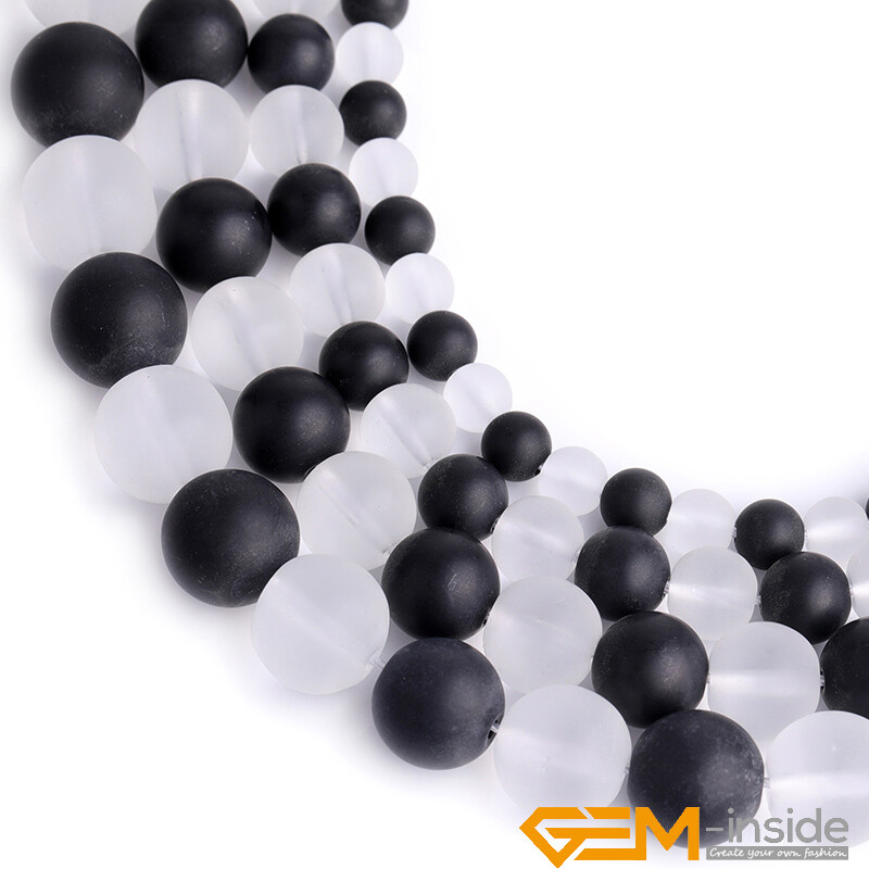 Natural Gemstone Assorted Frosted Matte Round Beads For Jewellery Making 15″