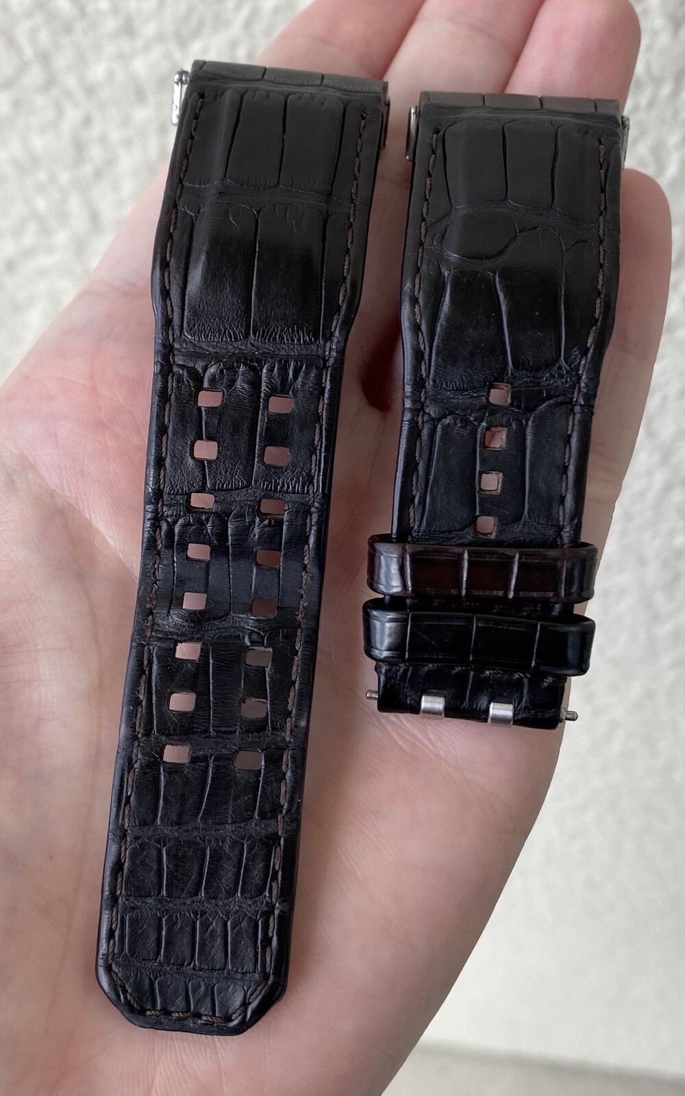 Authentic Jaeger LeCoultre 25mm x 22mm Brown Alligator Watch Strap Band OEM