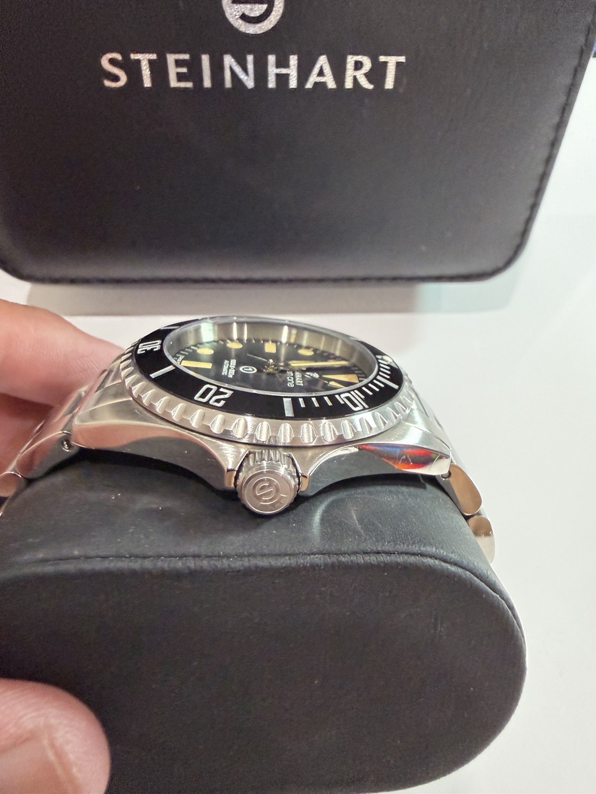STEINHART OCEAN ONE 39MM Diver 300m Black DIal Automatic Fullset Watch Men