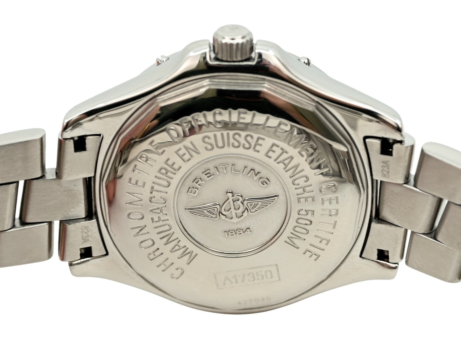 Breitling Men’s 38mm Colt 500M White Dial Automatic Swiss SS Watch! Ref: A17350!