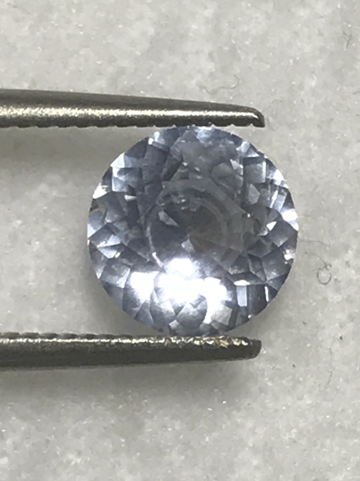 White Sapphire Natural 1.26 Carat 6.9mm Round Genuine Loose Gemstone Ceylon Gem