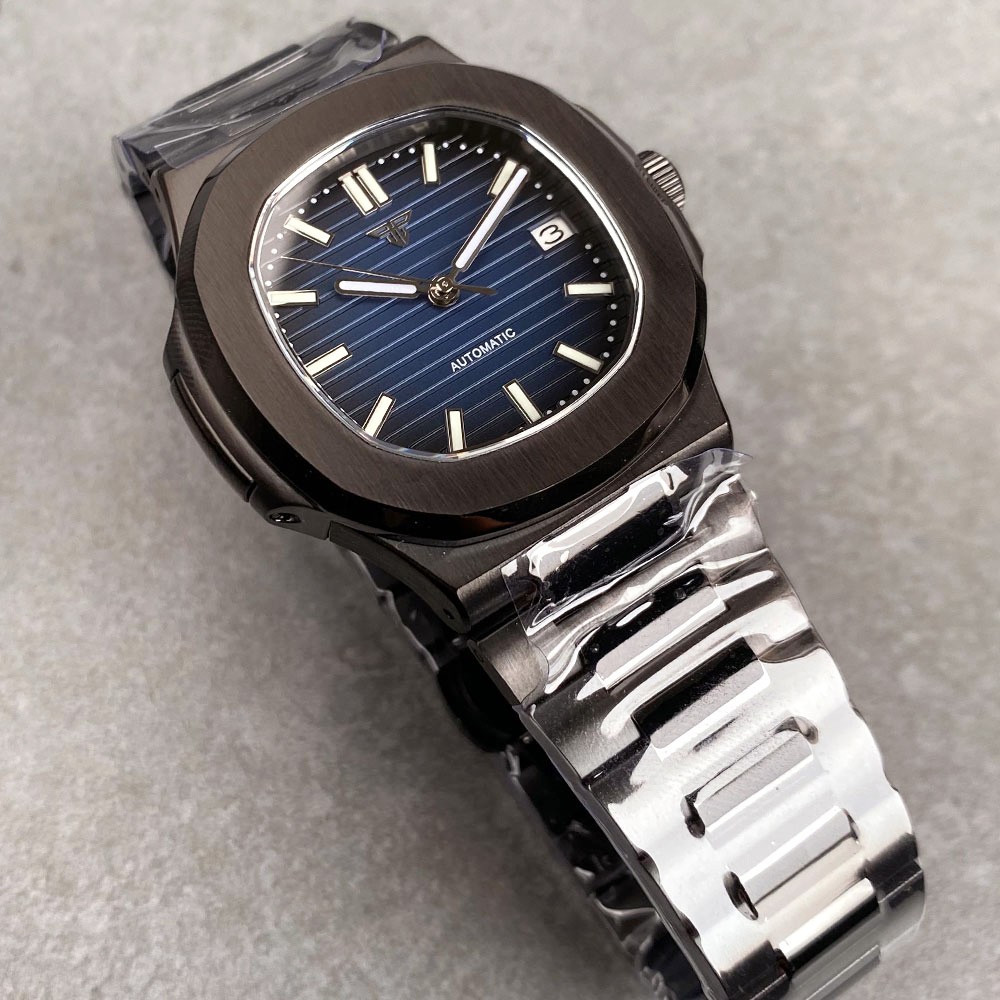 20ATM Tandorio 40mm Black PVD Sapphire Glass Automatic NH35 Movement Men Watch