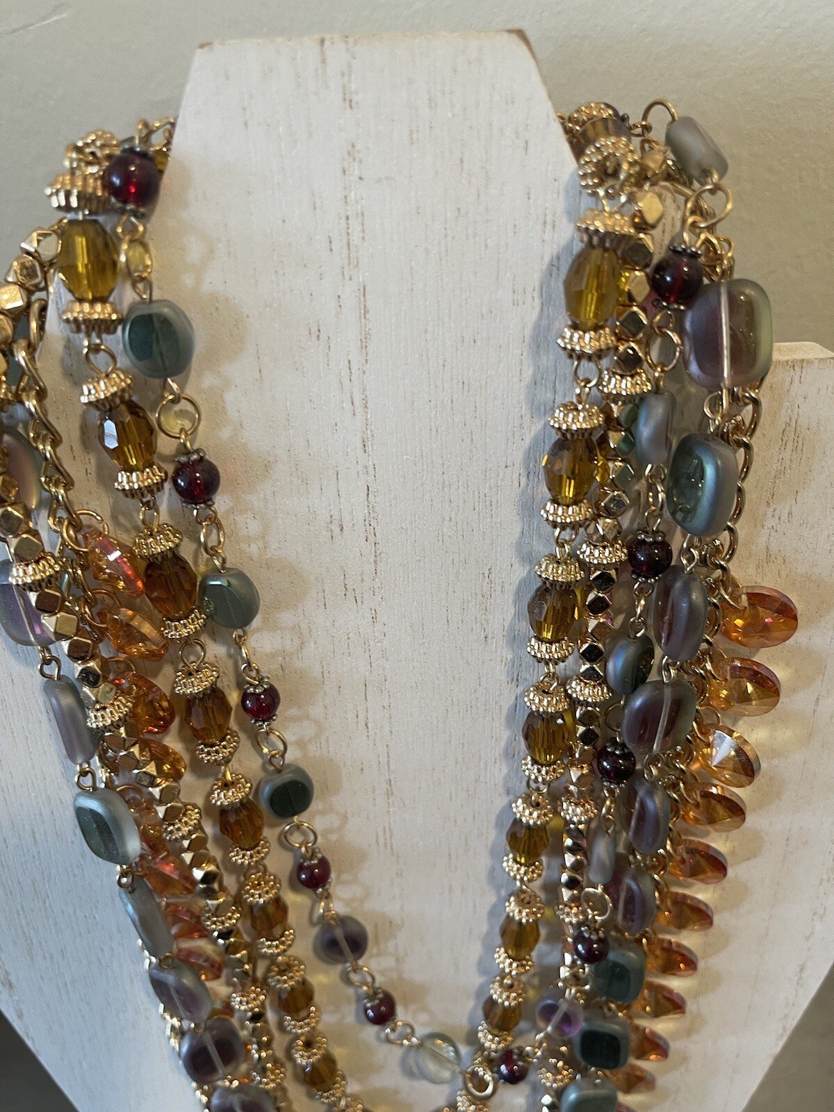 Passiana 5 Layer Necklace In Multi Color Stone Beads New Without Tag