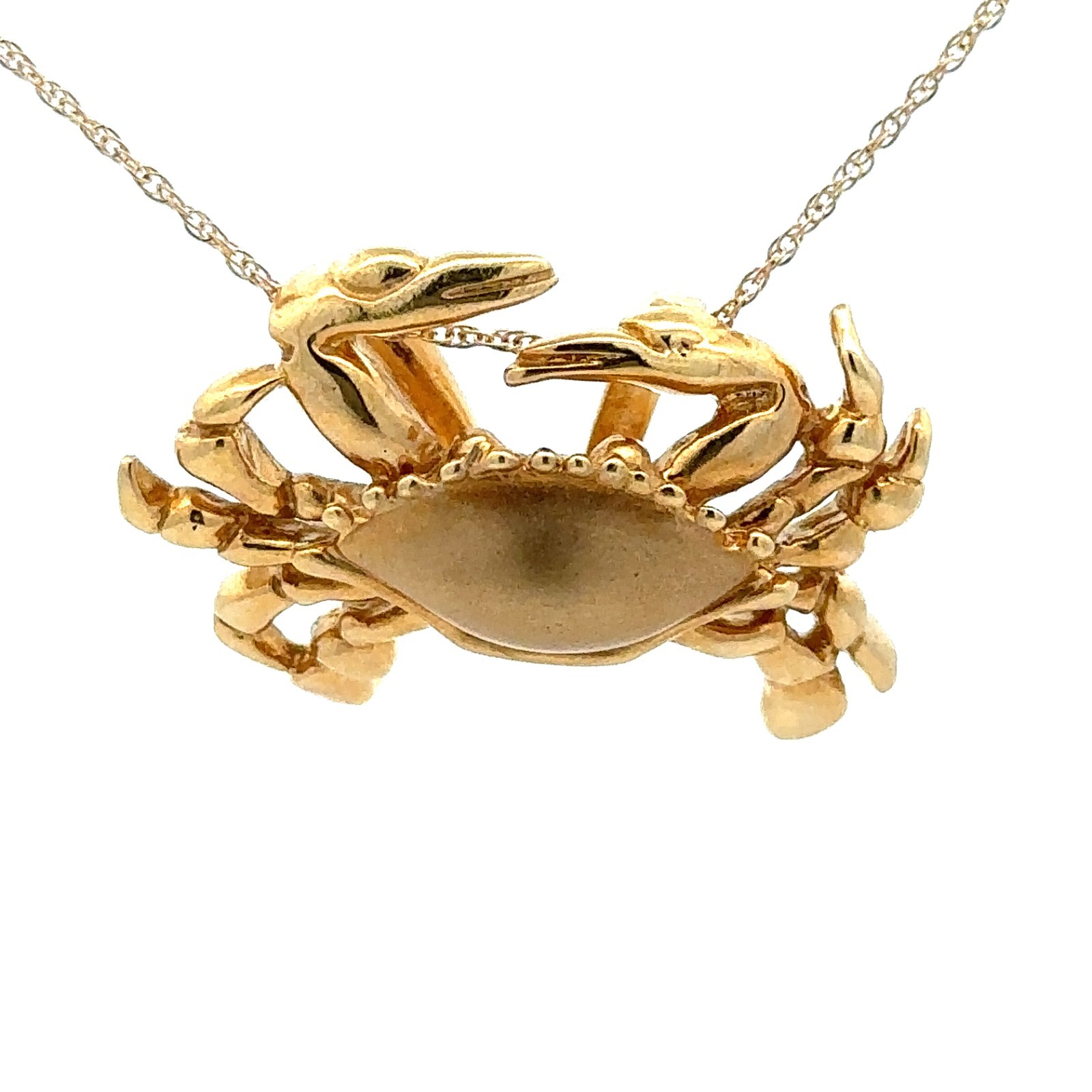 14KT. Yellow Gold Crab Pendant (Steven Douglas) 3/4 x 1 1/4 Inch