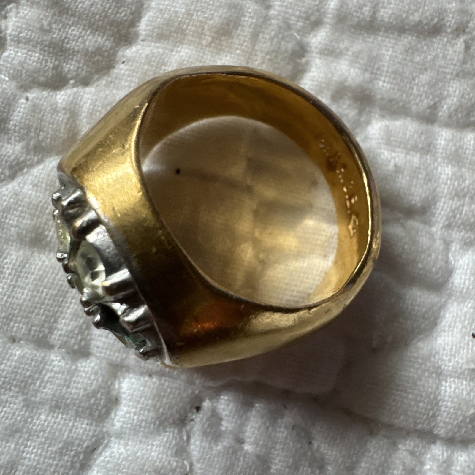 Vintage Mens 18K Gold HG Men’s Cocktail Heavy Gold Ring For Mr. Handsome