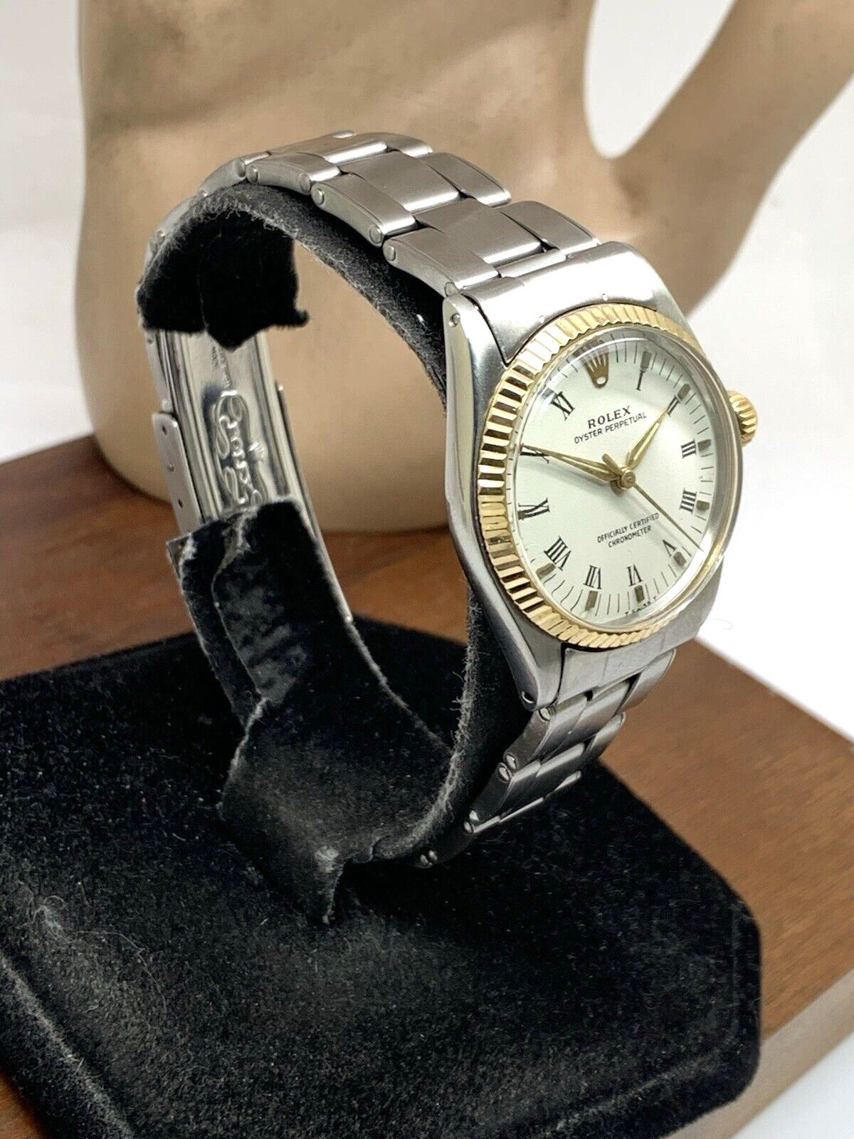 Rolex Speedking Oyster Perpetual 6430 Watch Swiss Wind Steel 14k Bezel 30mm